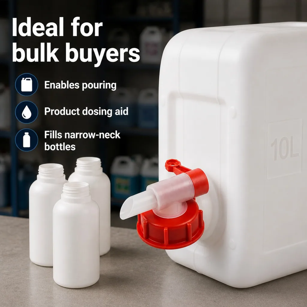 Spigot for 10 Liter Container, Dispensing Tap for Jerrycan, Plastic Spigot