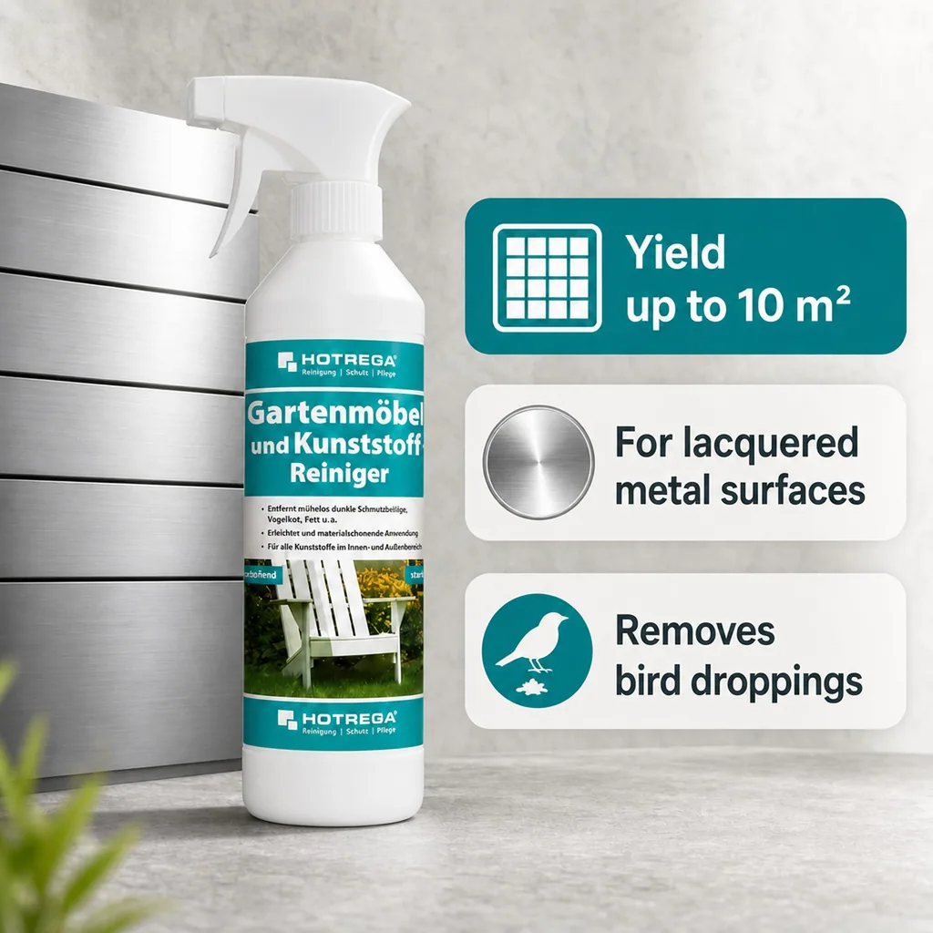Outdoor furniture cleaner, plastic furniture cleaner, garden furniture cleaner, furniture cleaner spray, 500 ml spray bottle