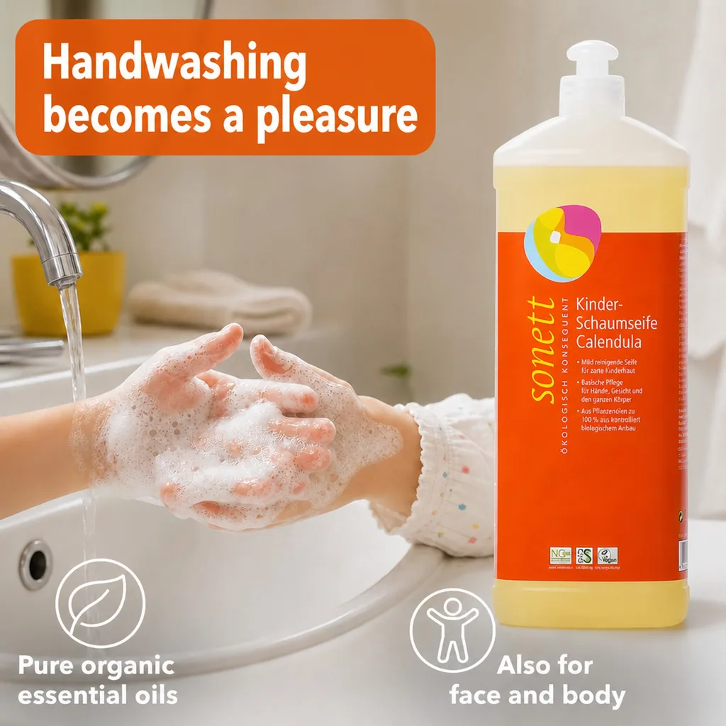 Foaming Hand Soap Refill, Calendula Soap, Kids Foaming Hand Soap, 1 Liter