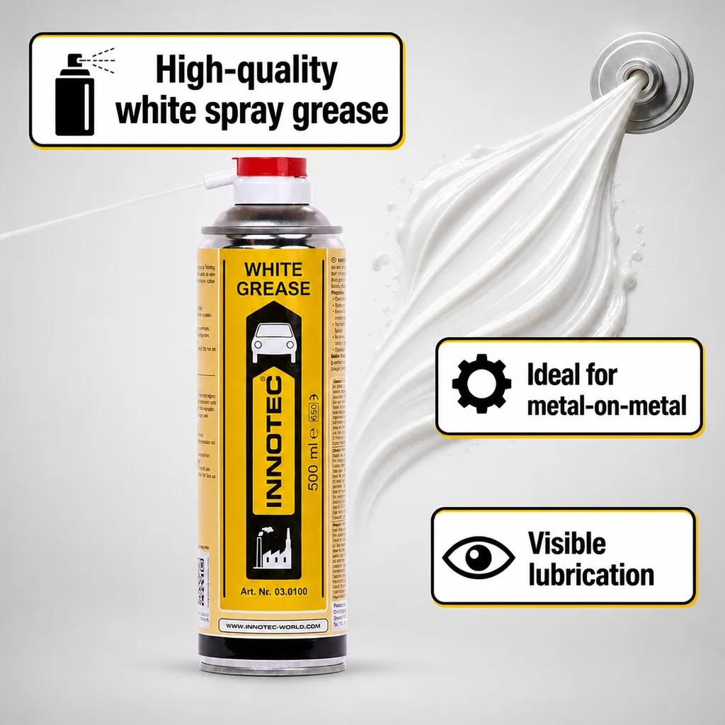 White Grease 500 ml, Spray Grease, Lubricant Spray