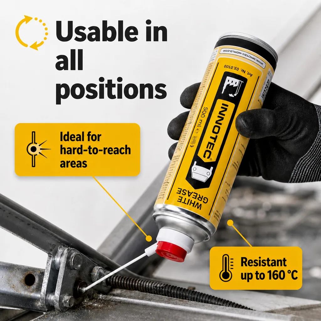 White Grease 500 ml, Spray Grease, Lubricant Spray