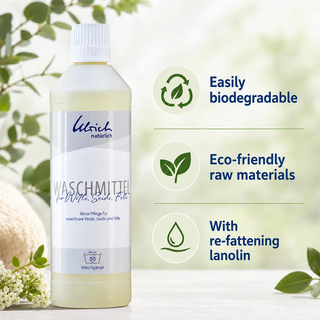 Wool Detergent 500 ml, Silk Detergent, Delicate Detergent, Lanolin