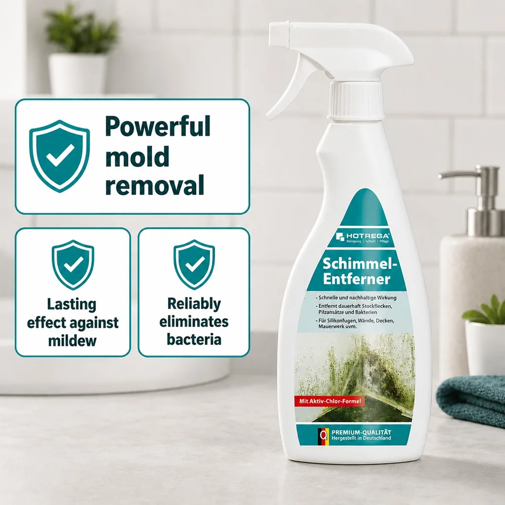 Mold Remover, Mildew Remover, 500ml Flat Spray Bottle, Mold Spray