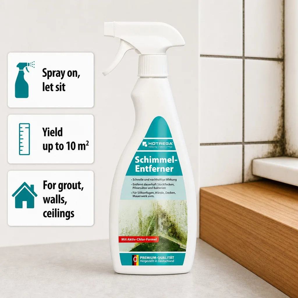 Mold Remover, Mildew Remover, 500ml Flat Spray Bottle, Mold Spray