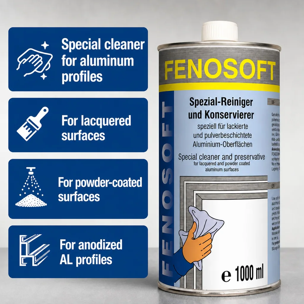 Aluminum Profile Cleaner, Metal Cleaner, Profile Cleaning Solution, 1 Liter