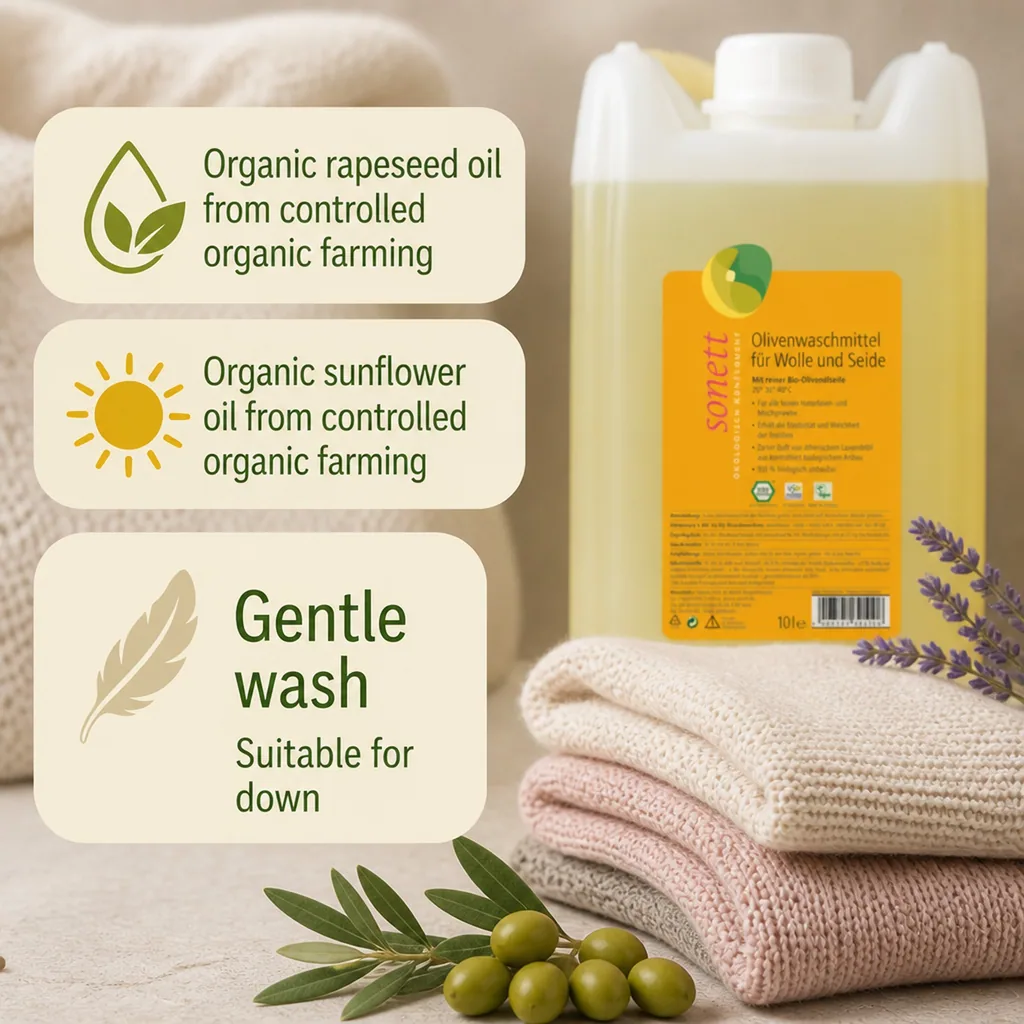 Wool Detergent 10 Liter, Silk Detergent, Delicate Detergent, Olive Laundry Soap