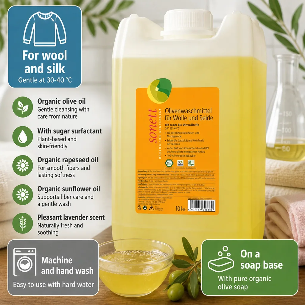 Wool Detergent 10 Liter, Silk Detergent, Delicate Detergent, Olive Laundry Soap