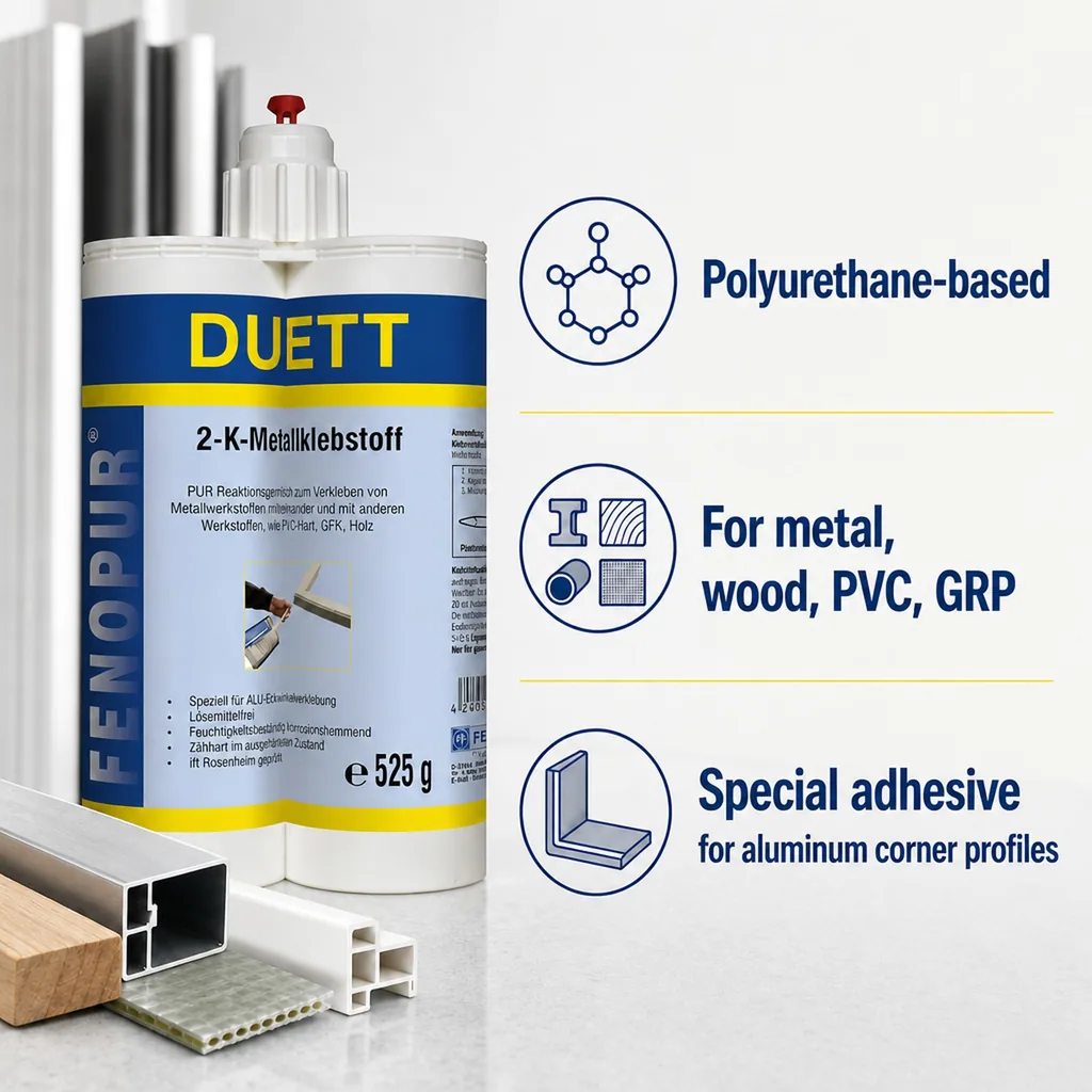 PU adhesive, 2-K PU adhesive, 525g black, polyurethane adhesive