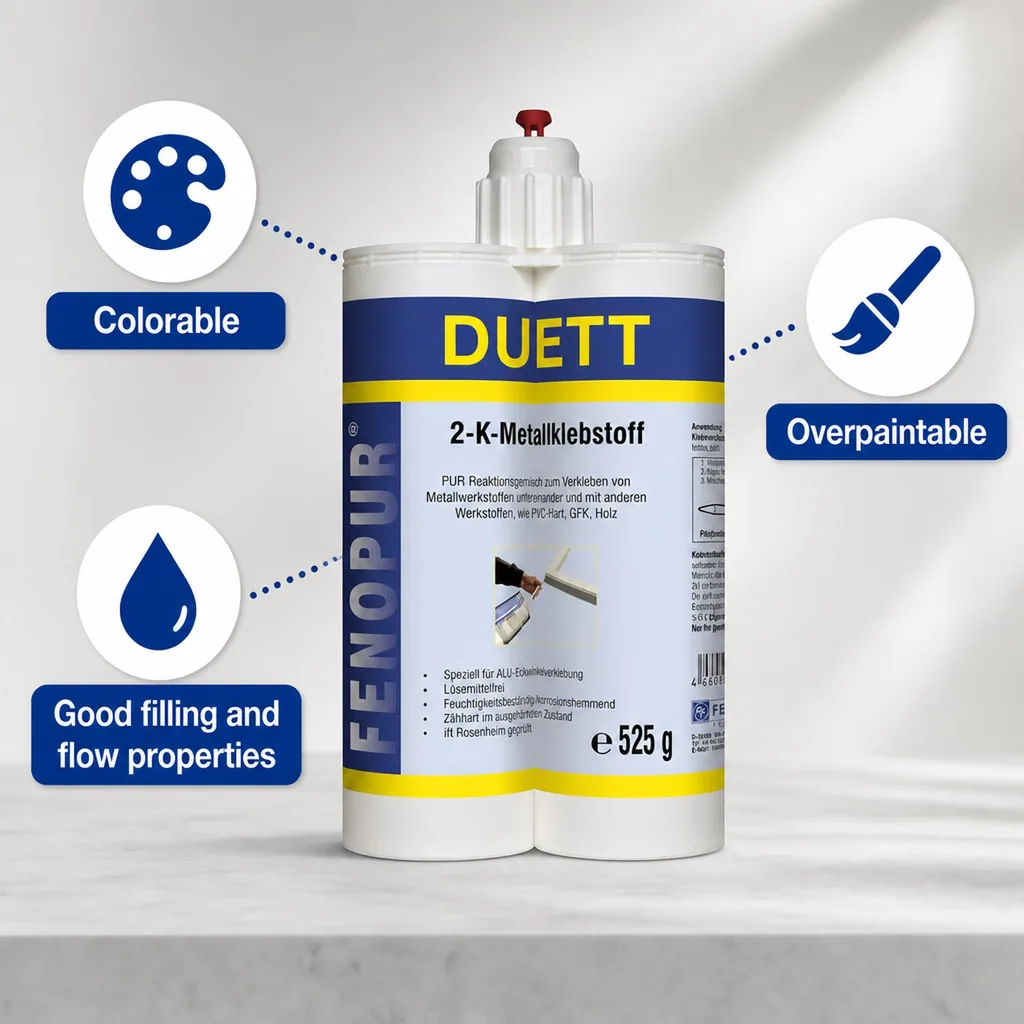 PU adhesive, 2-K PU adhesive, 525g black, polyurethane adhesive