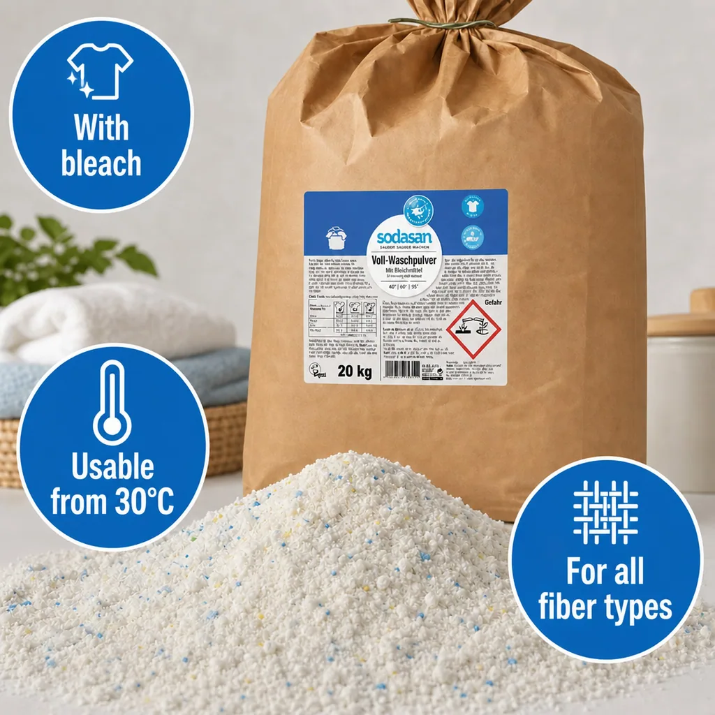 Laundry Detergent 20kg, Lime Laundry Detergent, Laundry Powder for Whites and Colors
