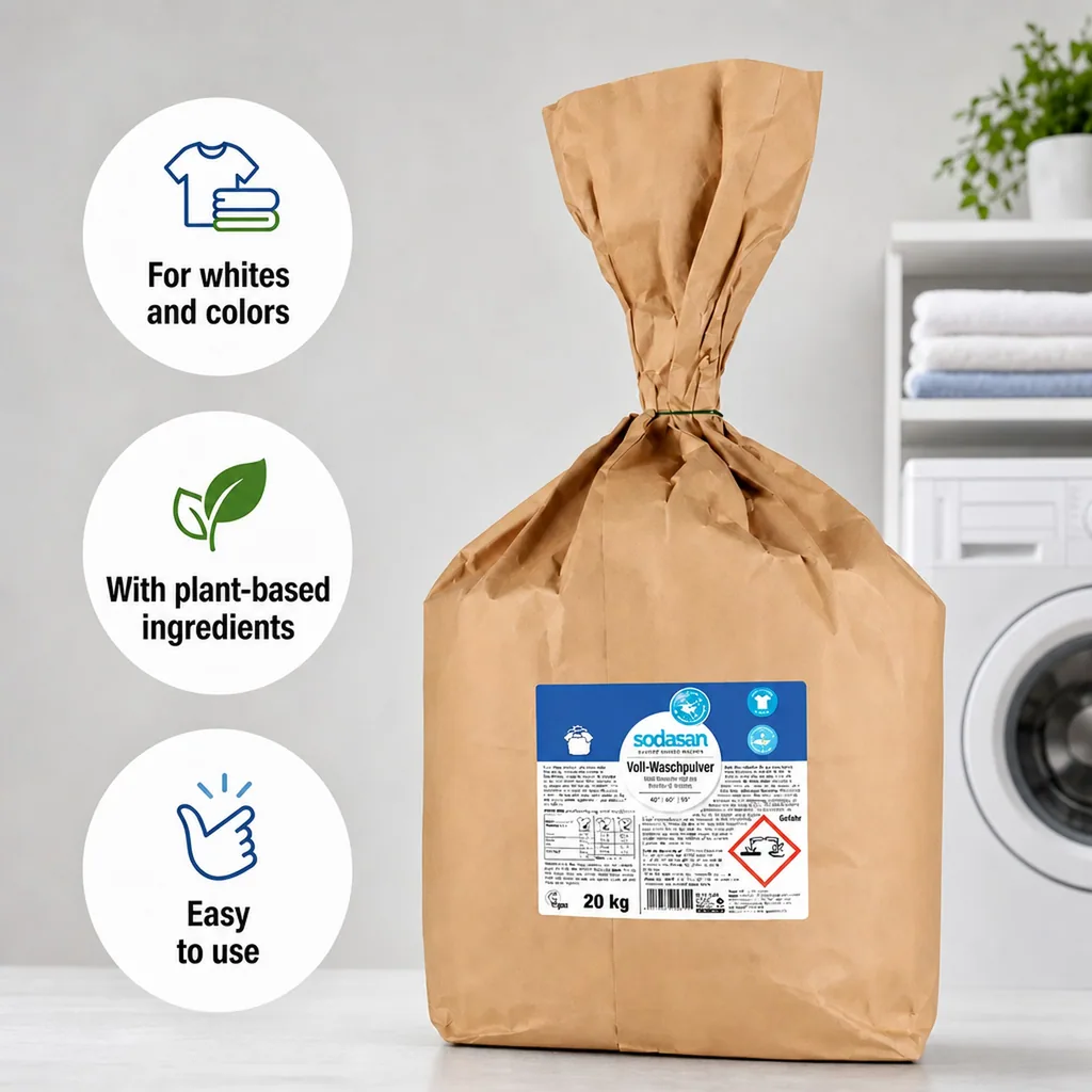 Laundry Detergent 20kg, Lime Laundry Detergent, Laundry Powder for Whites and Colors