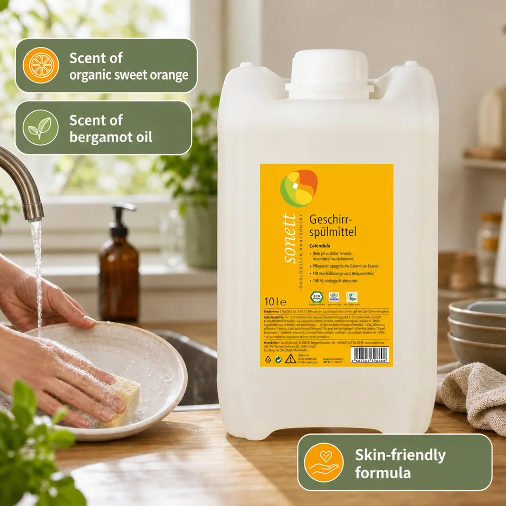 Dish Soap 10 Liter, Calendula Dish Soap, Natural Dish Soap