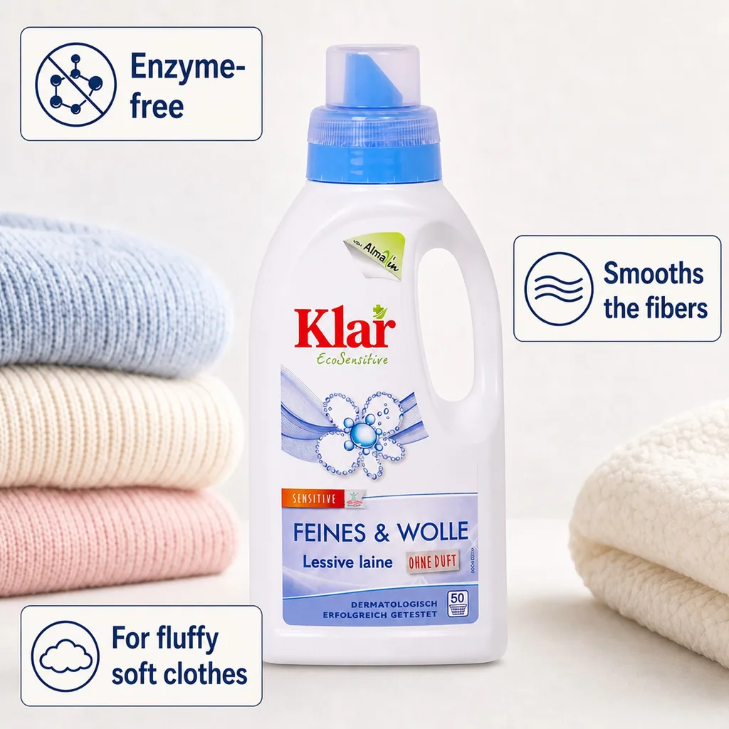 Wool Detergent, Delicate Detergent, 500 ml Fragrance Free Detergent, Fine Wash Detergent