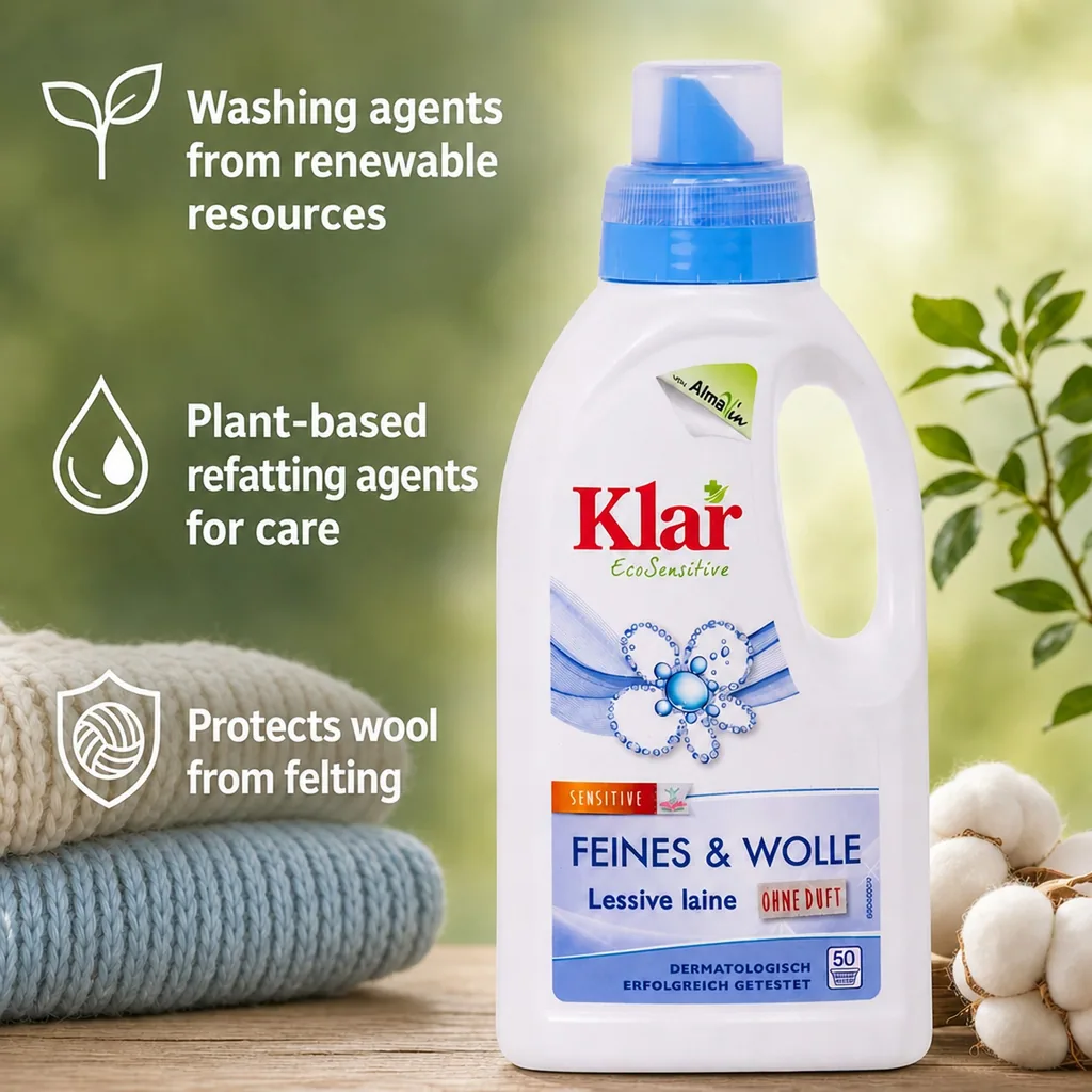 Wool Detergent, Delicate Detergent, 500 ml Fragrance Free Detergent, Fine Wash Detergent