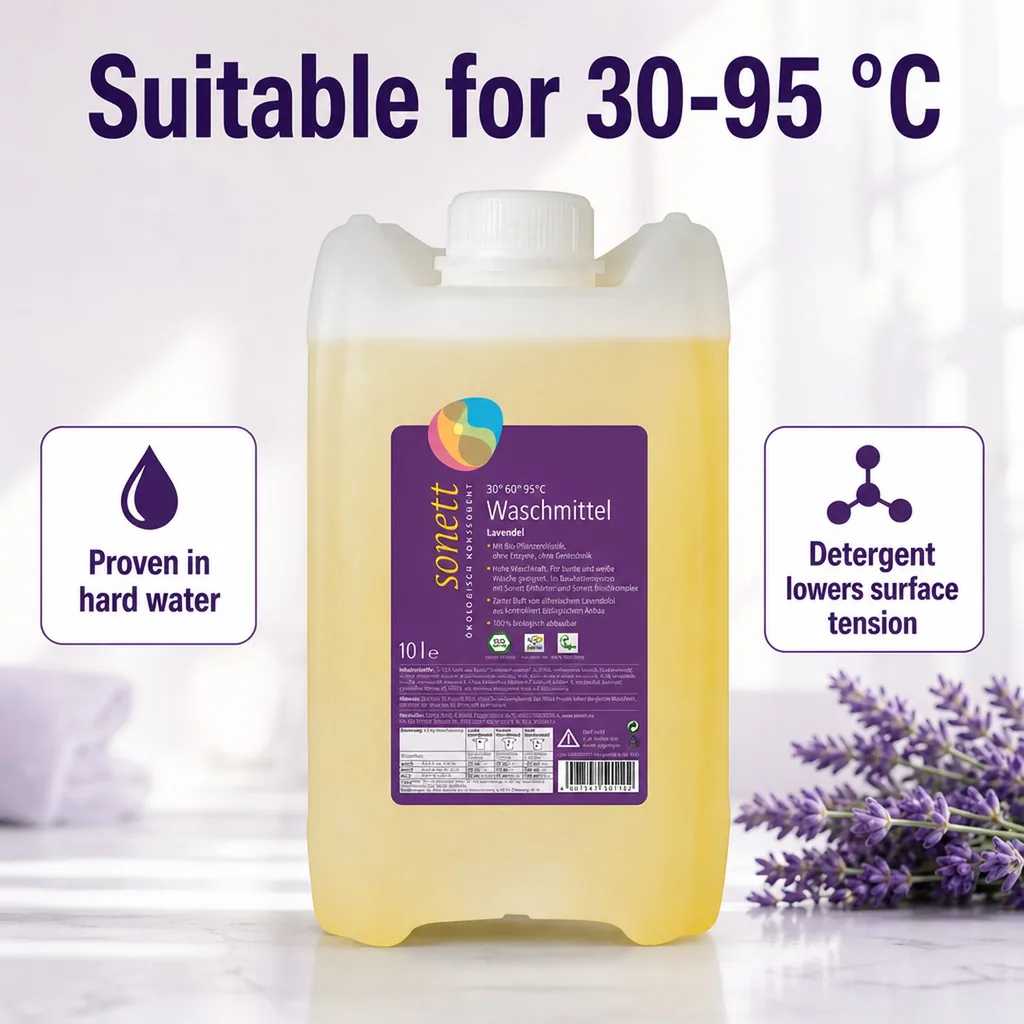 Laundry Detergent 10 Liter, Liquid, Natural, Eco Friendly, Lavender