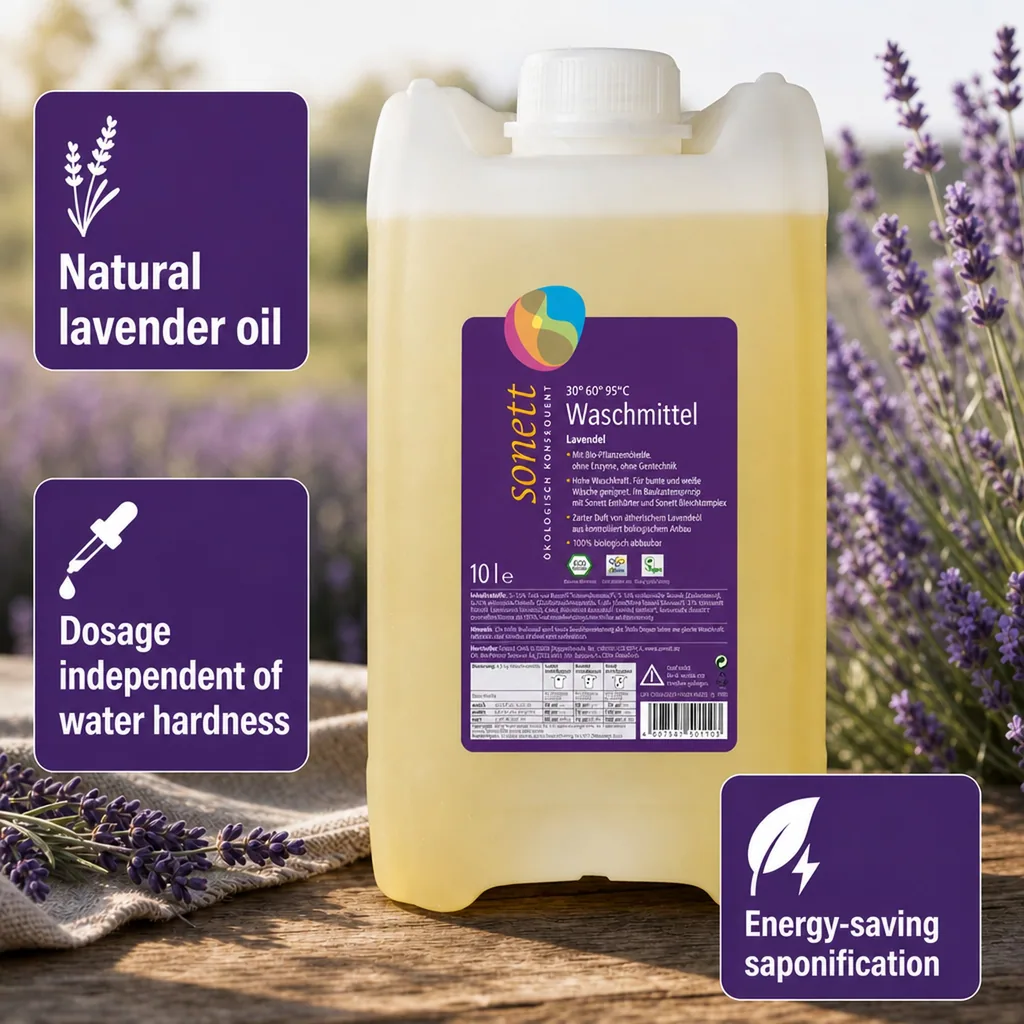 Laundry Detergent 10 Liter, Liquid, Natural, Eco Friendly, Lavender