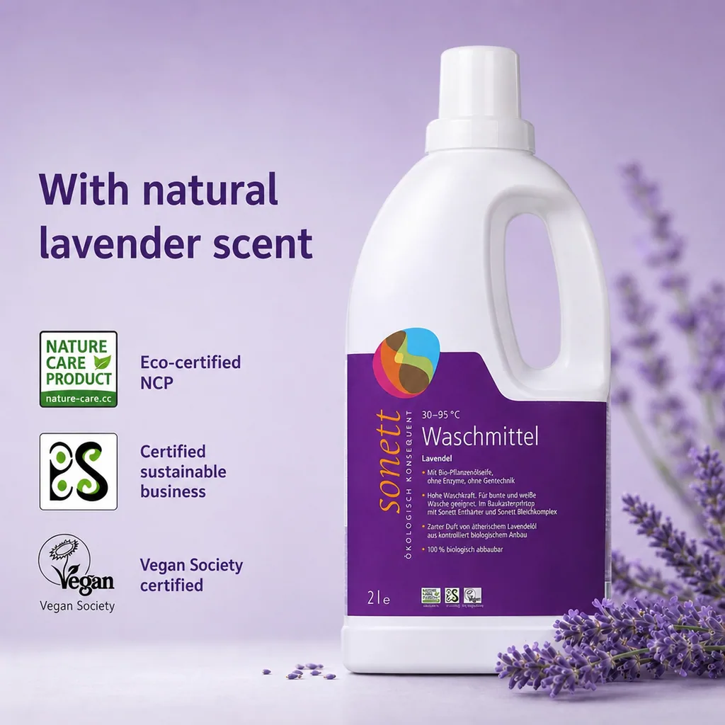 Laundry Detergent, Liquid, Lavender, 2 Liter, Natural, Eco Friendly