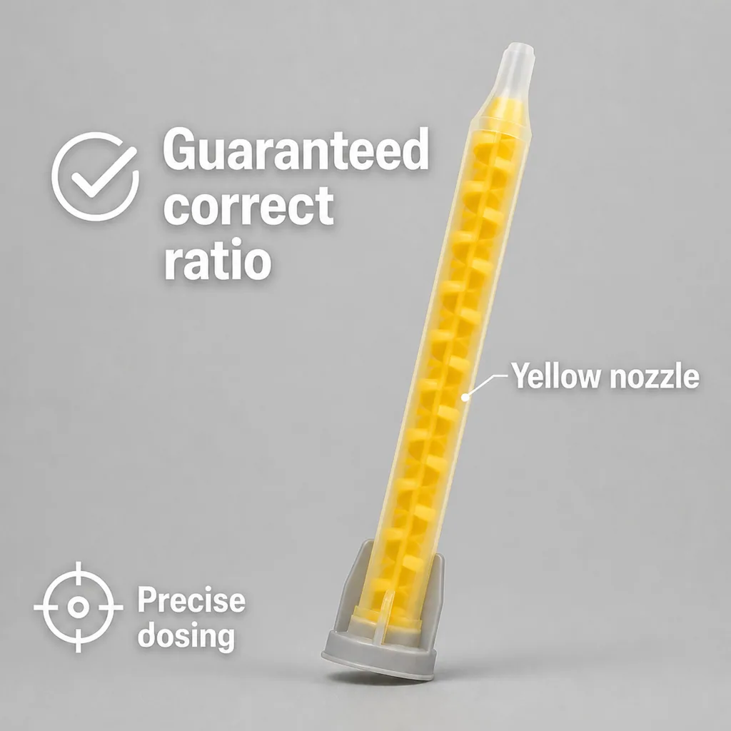 Mixing Nozzle 1 piece, Mixer Nozzle, yellow