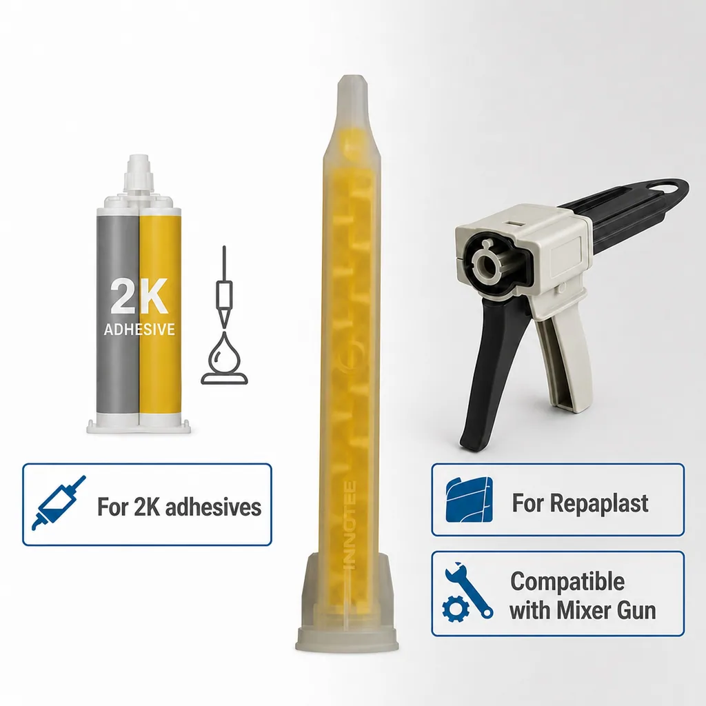 Mixing Nozzle 1 piece, Mixer Nozzle, yellow