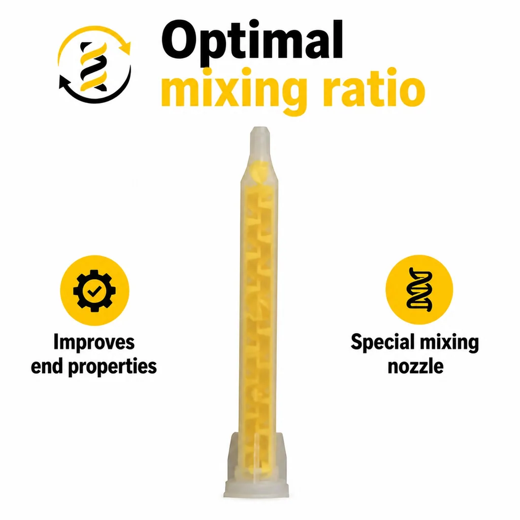 Mixing Nozzle 1 piece, Mixer Nozzle, yellow