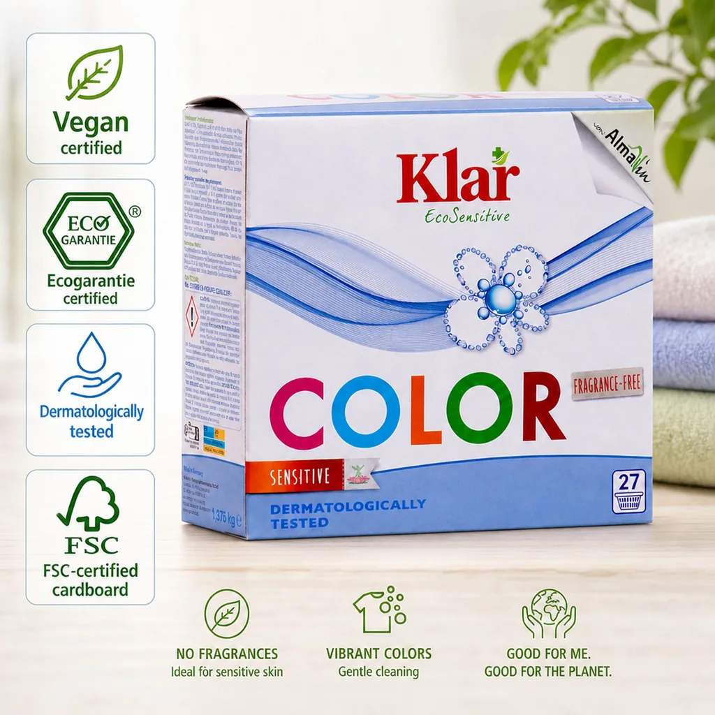 Color Laundry Detergent 1.375 kg, Fragrance Free, Sensitive Skin, Dye Free, Unscented, Color Safe
