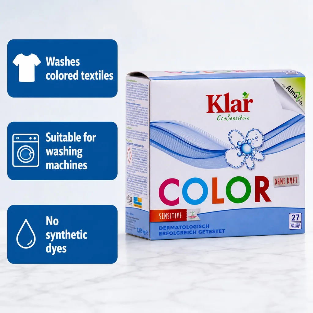 Color Laundry Detergent 1.375 kg, Fragrance Free, Sensitive Skin, Dye Free, Unscented, Color Safe