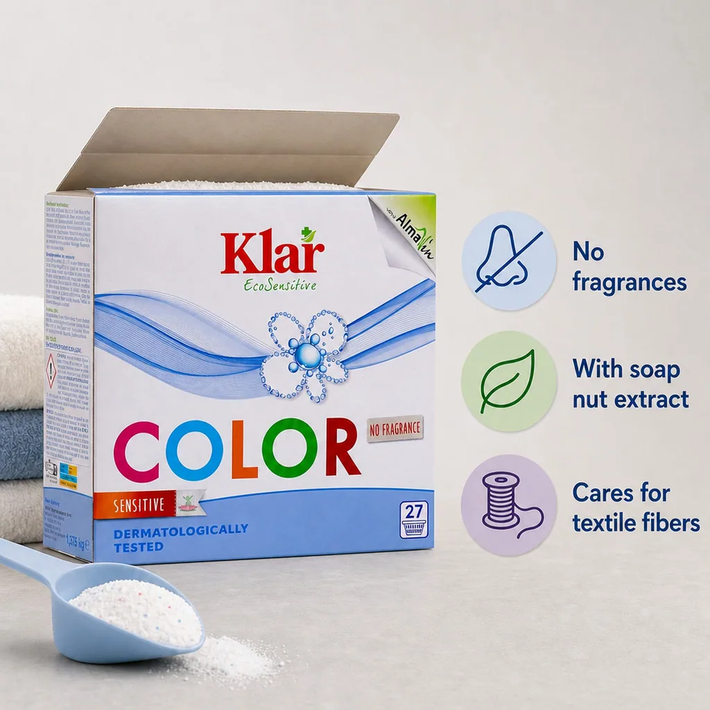 Color Laundry Detergent 1.375 kg, Fragrance Free, Sensitive Skin, Dye Free, Unscented, Color Safe