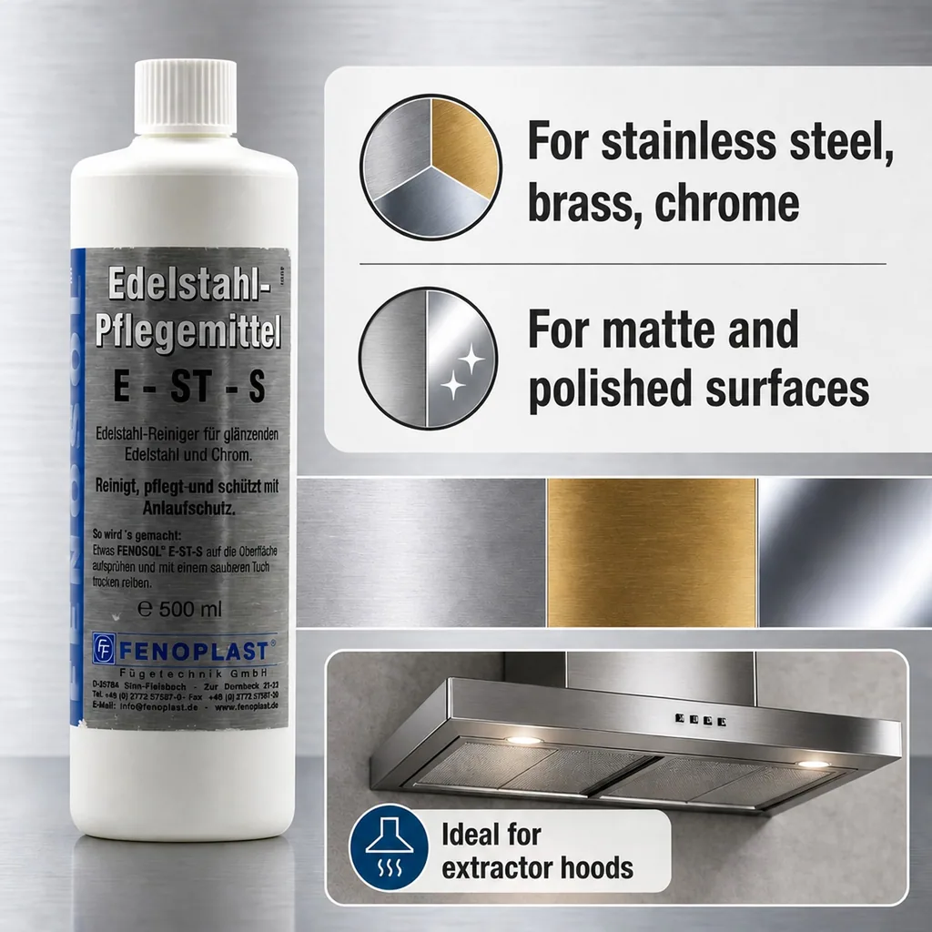 Stainless steel cleaner 500ml, stainless steel polish, metal cleaner