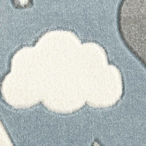 Scandic Living children's carpet around mountains & balloon gray