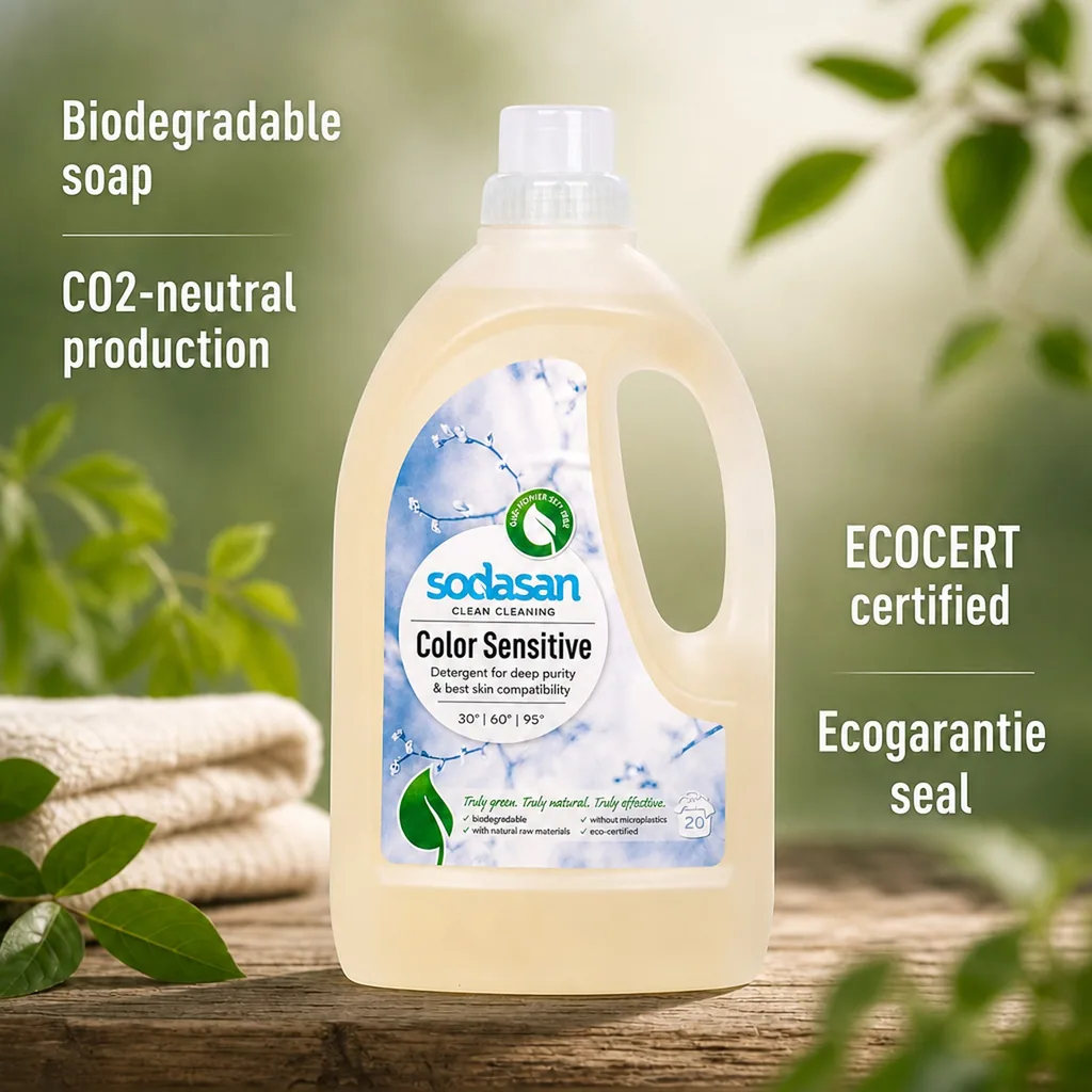 Color Sensitive Laundry Detergent 1.5 Liter, Liquid Laundry Detergent Sensitive, for Sensitive Skin