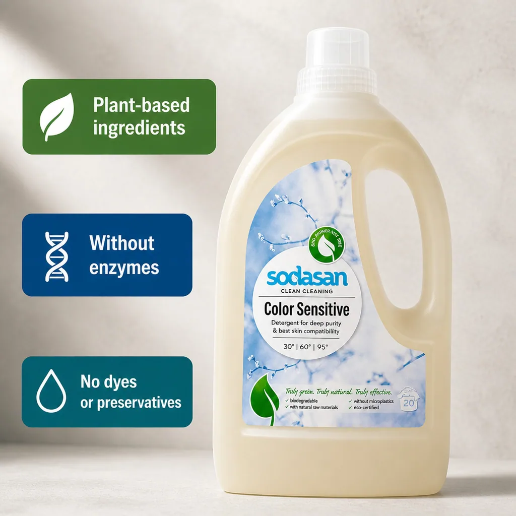 Color Sensitive Laundry Detergent 1.5 Liter, Liquid Laundry Detergent Sensitive, for Sensitive Skin