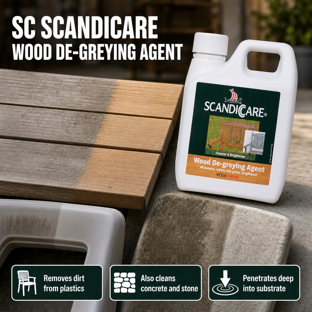 Wood Restorer, Wood Cleaner, Wood Brightener, 1 Liter Wood Degreaser