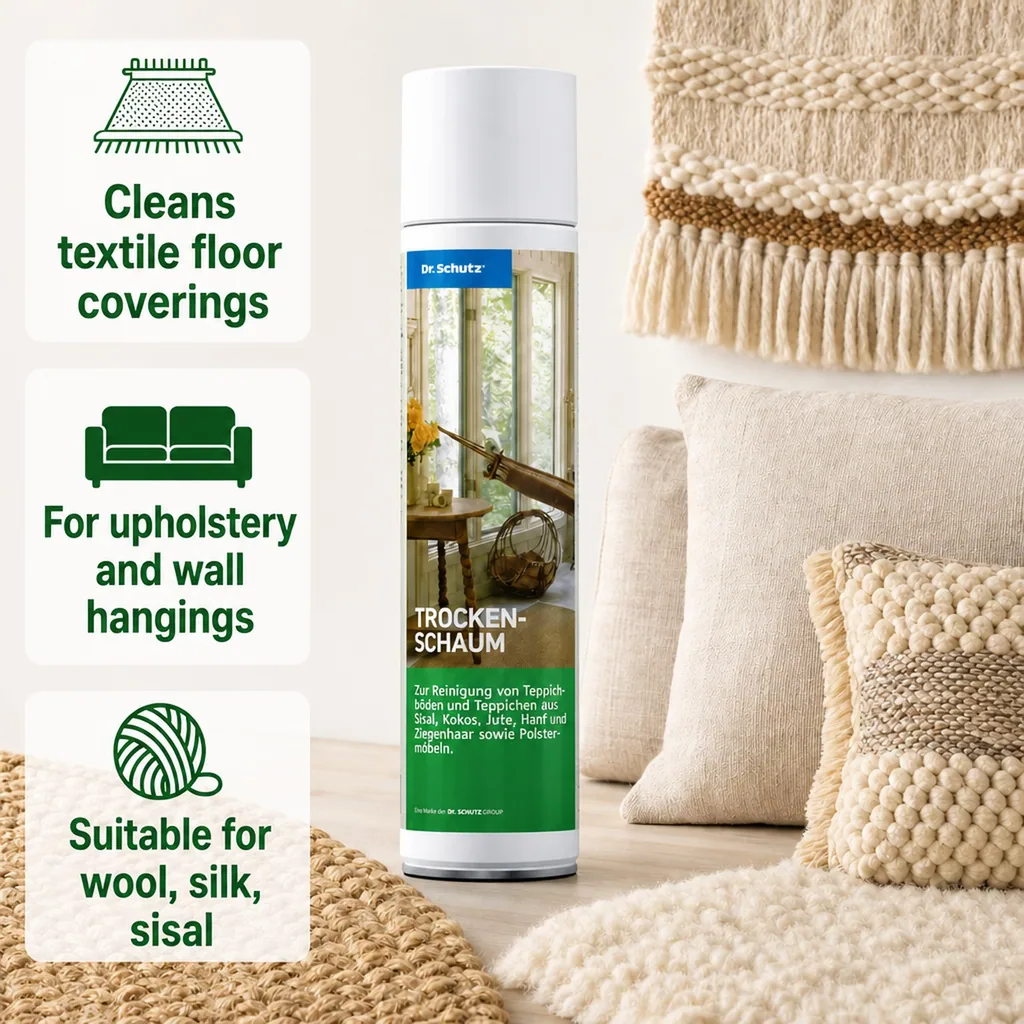 Dry carpet cleaner, carpet dry foam, 400 ml for natural fibers