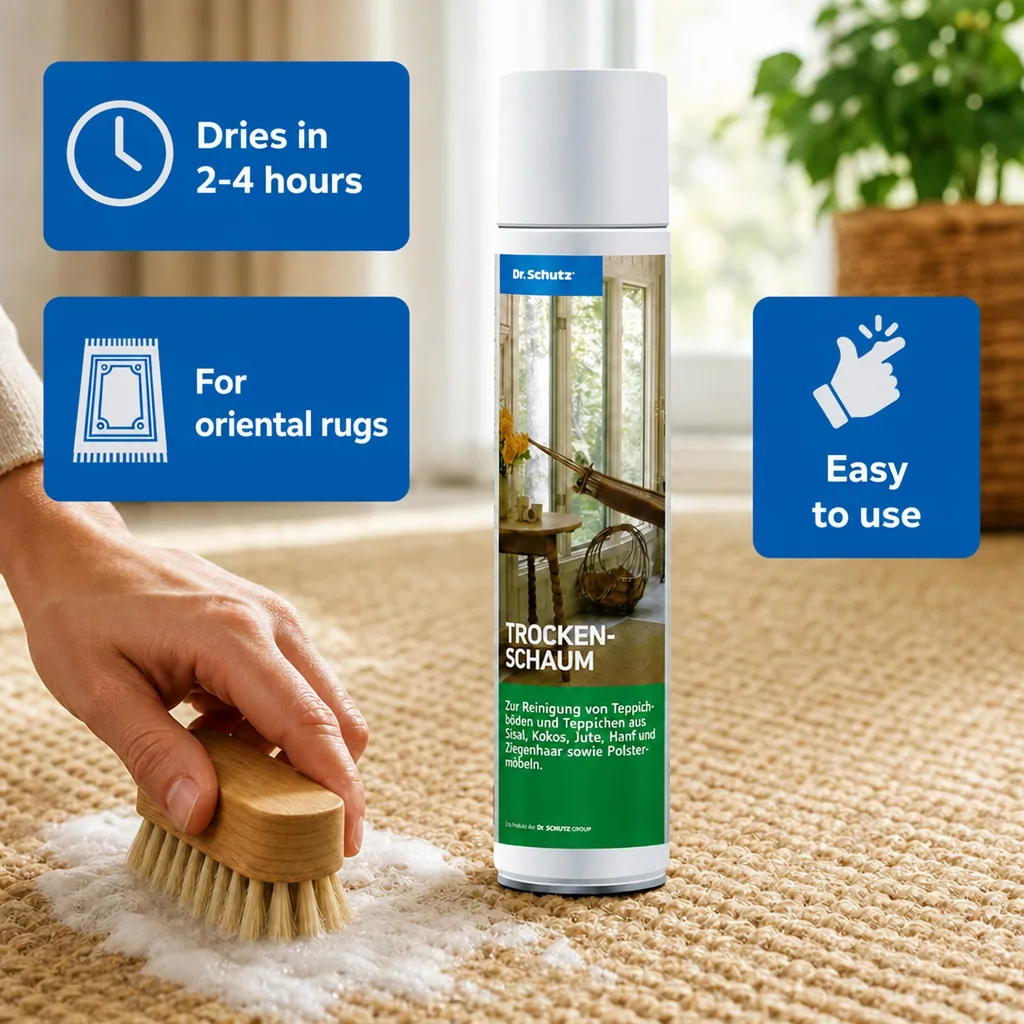 Dry carpet cleaner, carpet dry foam, 400 ml for natural fibers