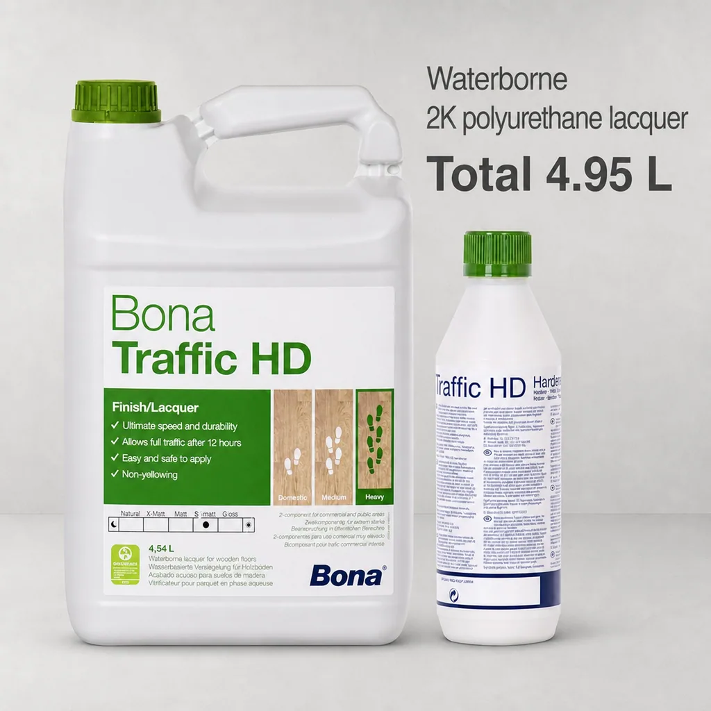 Wood Floor Finish, 2K, 4.95 Liter, Matte Floor Finish, Hardwood Floor Finish