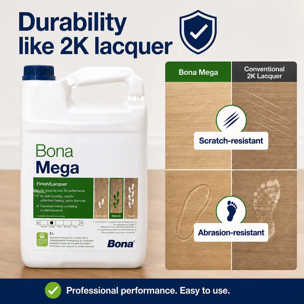 Parquet Lacquer 5 Liter, Extra Matte Floor Finish, Parquet Finish