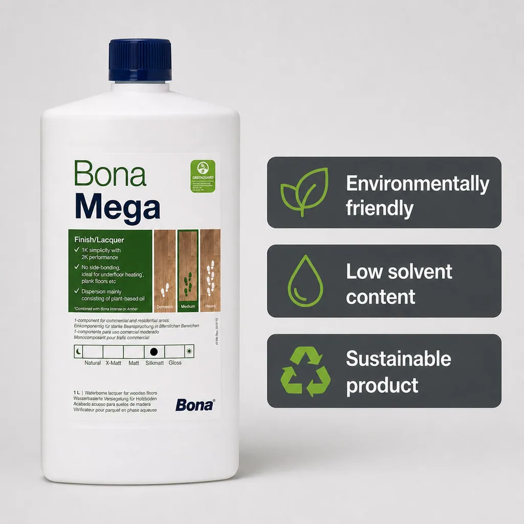 Parquet Lacquer 1 Liter, Matte Wood Floor Finish, Silkmatt