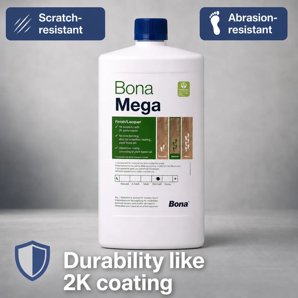 Parquet Lacquer 1 Liter, Matte Wood Floor Finish, Silkmatt