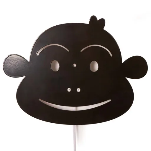 Rooms wall lamp monkey metal black