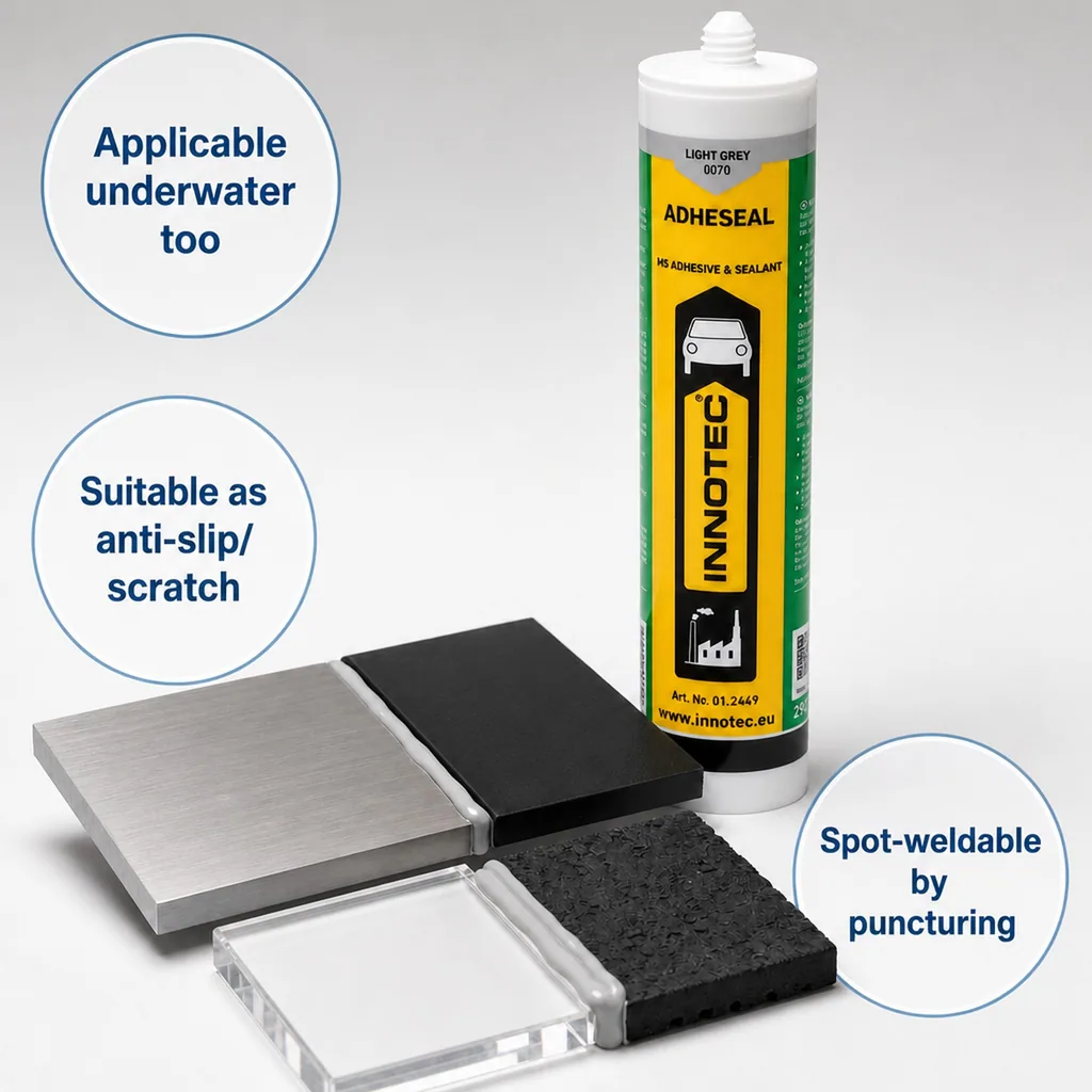 Adhesive Sealant, 290 ml, gray, Adhesive