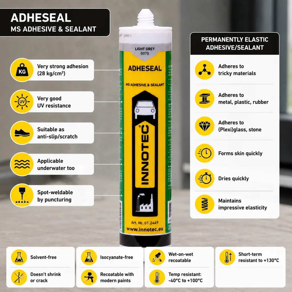 Adhesive Sealant, 290 ml, gray, Adhesive