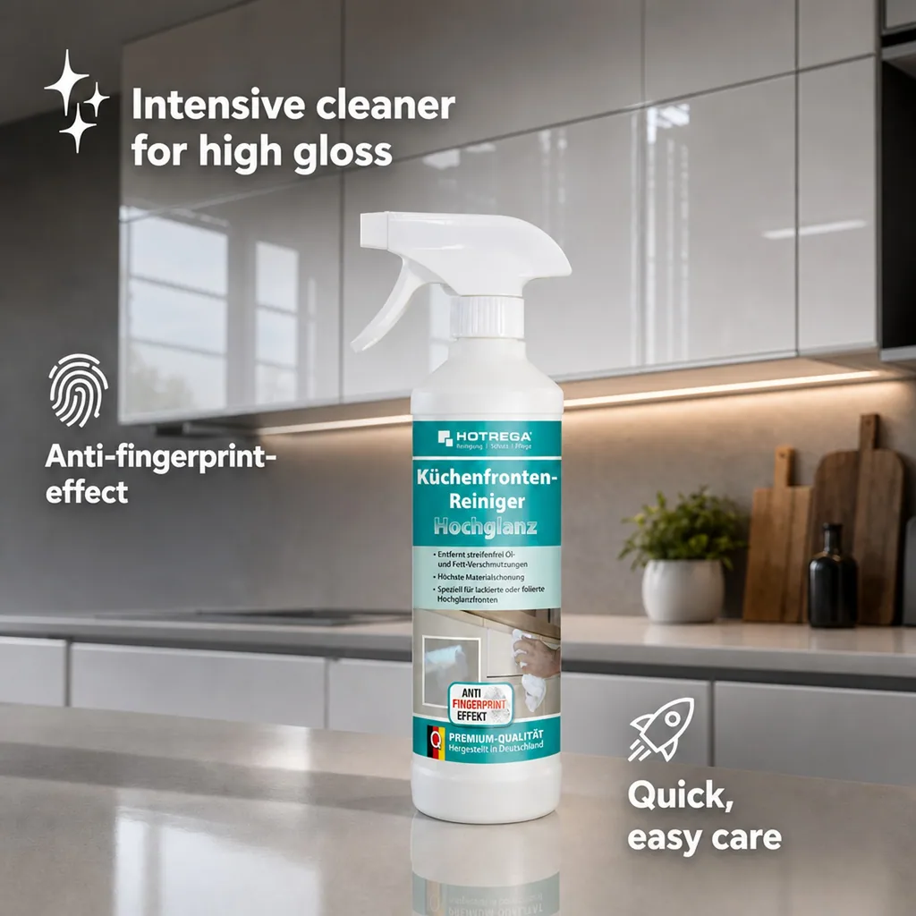 Kitchen Cabinet Cleaner, High Gloss Cleaner, Kitchen Front Cleaner 500 ml