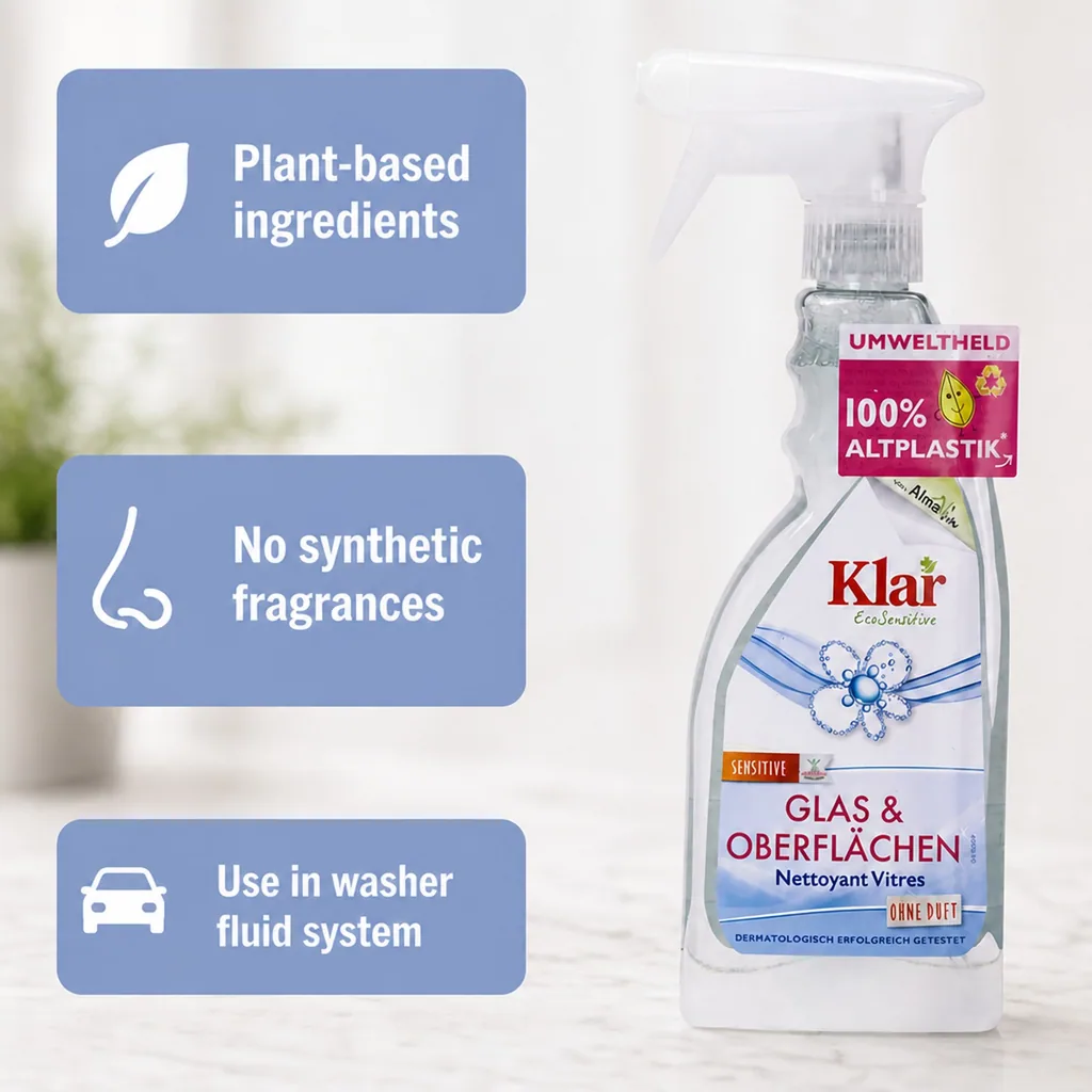 Glass and Surface Cleaner, 500ml Unscented Foam Spray Cleaner
