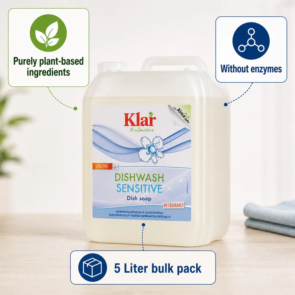 Fragrance-Free Dish Soap 5 Liter, Sensitive Dish Soap, Unscented