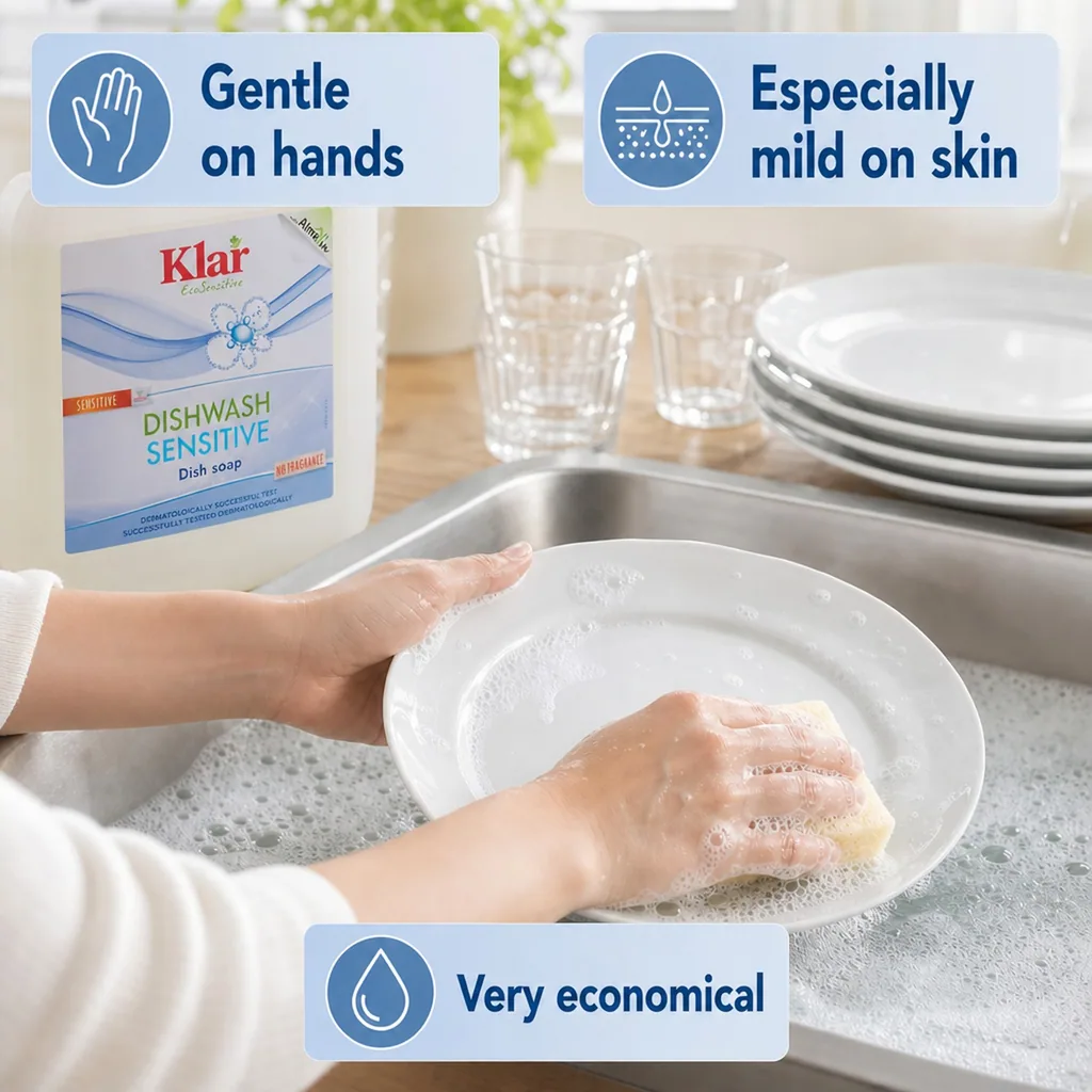 Fragrance-Free Dish Soap 5 Liter, Sensitive Dish Soap, Unscented