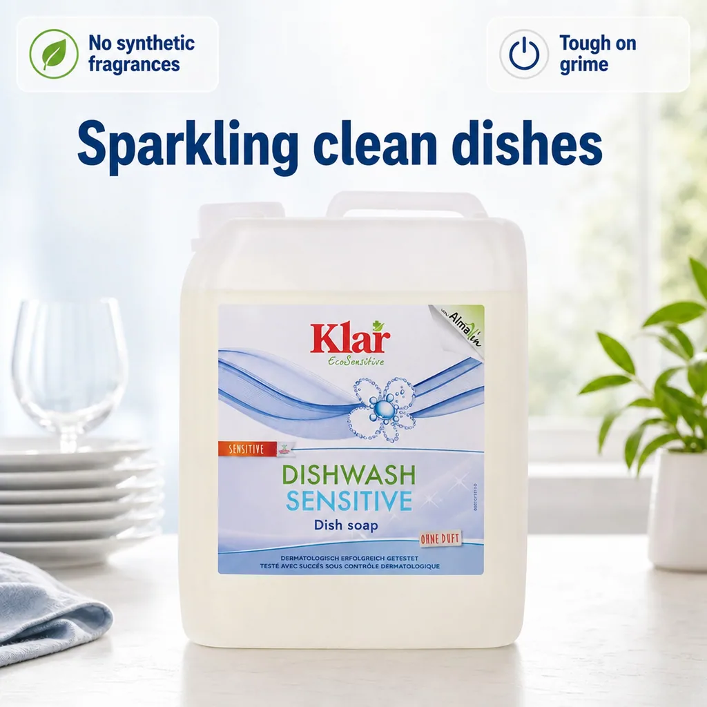 Fragrance-Free Dish Soap 5 Liter, Sensitive Dish Soap, Unscented