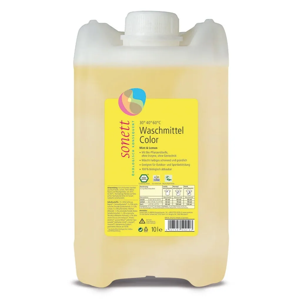 Color Laundry Detergent, liquid color detergent, mint lemon washing liquid