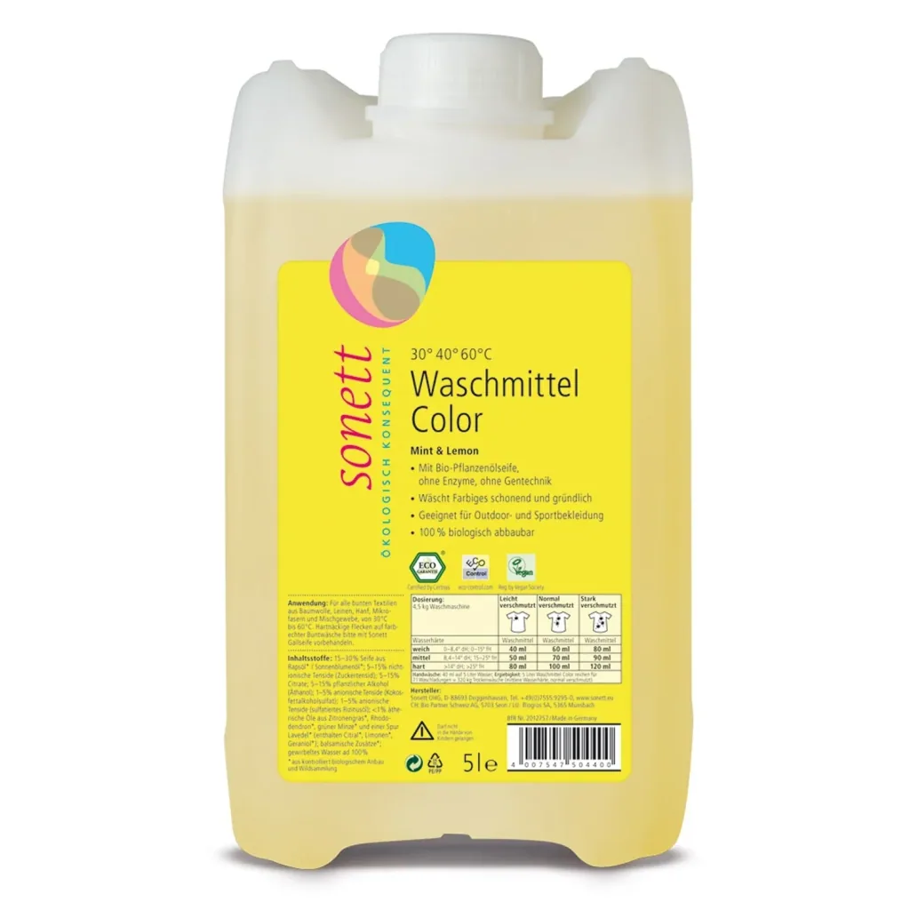 Color Laundry Detergent, liquid color detergent, mint lemon washing liquid