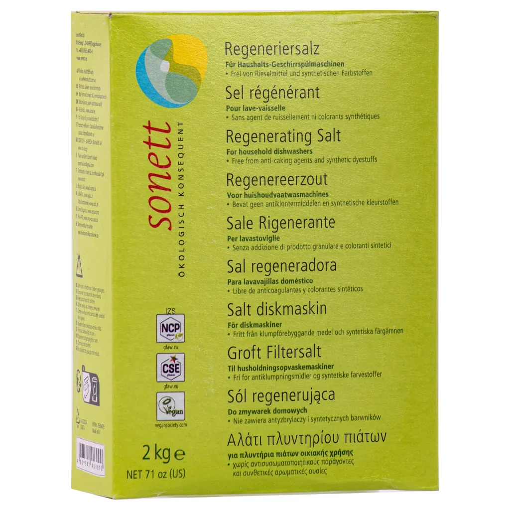 Dishwasher Salt 2 kg, Regenerating Salt for Dishwashers