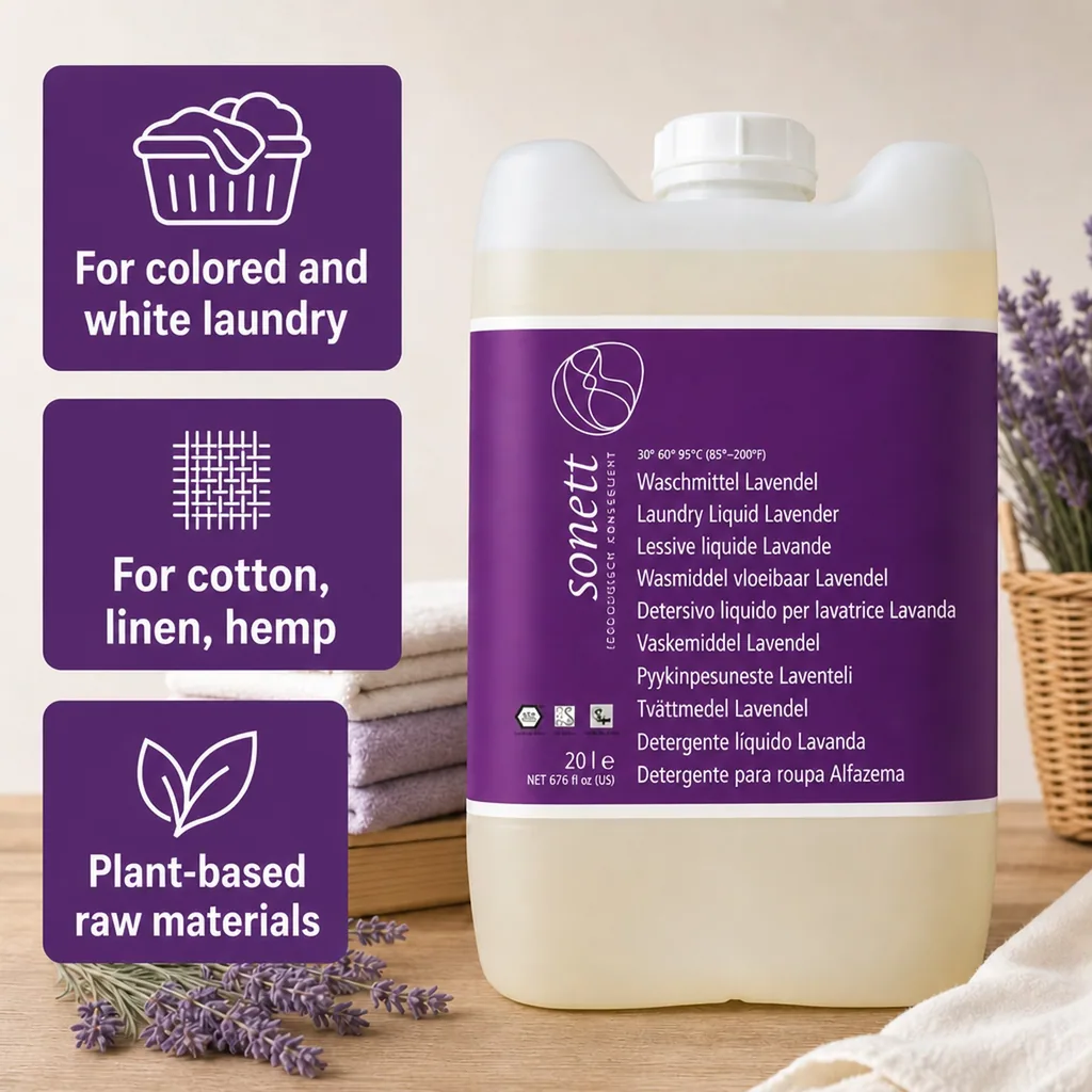 Liquid Laundry Detergent, lavender scent, natural, eco friendly, 20 Liter